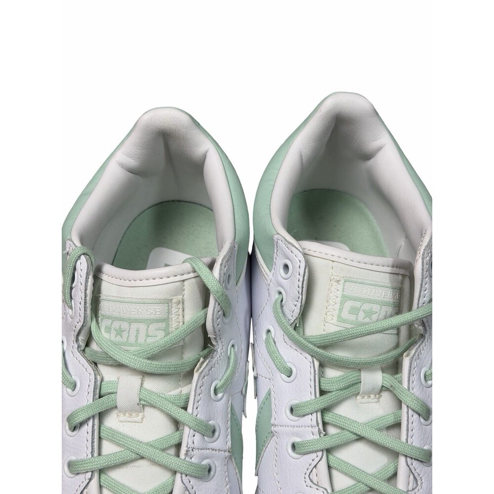 Converse Cons Fastbreak Pro Leather Mid Men’s 10.5 White Light Green Sneakers - Picture 8 of 11